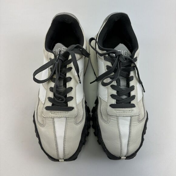 Figs New Balance 3447 Athletic Nursing Sneakers Beige Leather Lace Up Womens 8 - Picture 7 of 16